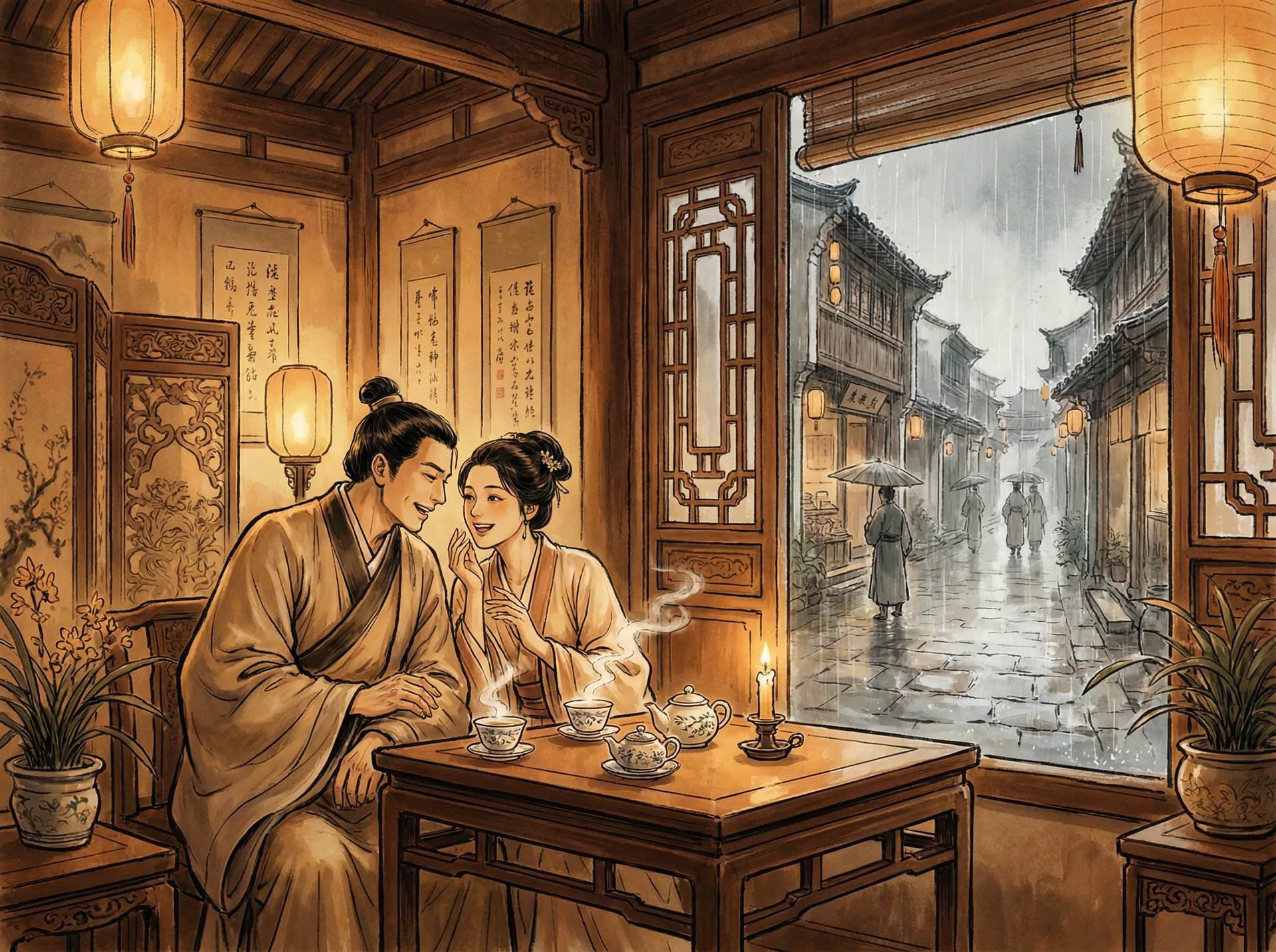 探花视频 - 雨巷茶叙