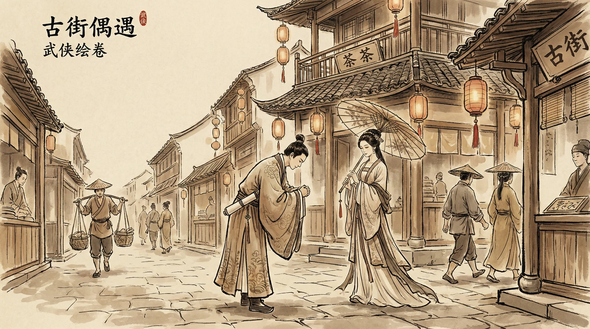 探花视频 - 古街偶遇记